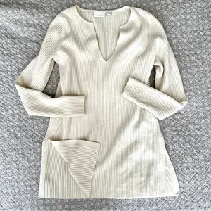 Ett:twa Amrita Ribbed Sweater Tunic Ivory Size XS thumbnail 1