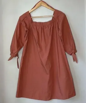 Abercrombie & Fitch Poplin Off The Shoulder Mini Dress thumbnail 1