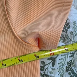 Move theology‎ Women's Orange Ribbed Top T-Shirt Size Medium thumbnail 7