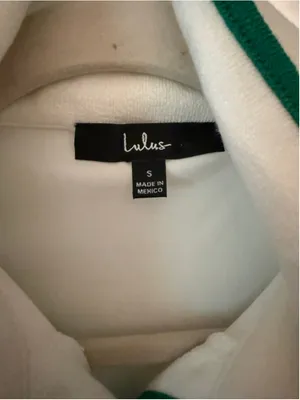 Women's Lulus Polo Mini Dress Size S White and Green thumbnail 3