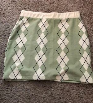 Liberty Love Green Argyle Mini Skirt thumbnail 1