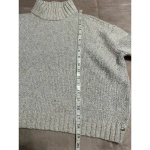 American Eagle Cropped Mock Turtleneck Sweater Women's Size Medium Neutral thumbnail 6