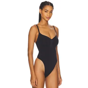 Skims Size S/M Seamless Sculpt Thong Bodysuit Black Snatched Viral Shapewear‎ thumbnail 6