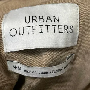 Urban Outfitters Brown Tan Open Front Long Sleeve Trench Overcoat Jacket Size M thumbnail 4