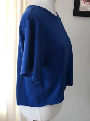 Basic Cut / Cropped Blue T thumbnail 6