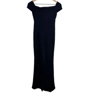 Wild Fable By The Way x Revolve Aubry Off Shoulder Jumpsuit Flare Leg Black Size XS thumbnail 2