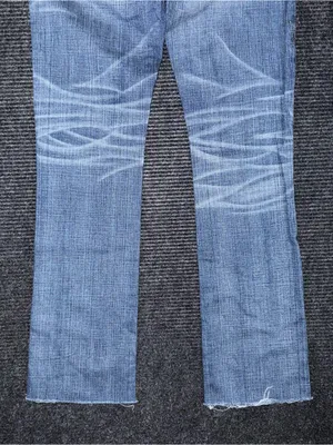 Vintage True Religion Low Rise Bootcut Jeans Sz 28 x 31.5 Raw Hem USA Made Y2K thumbnail 7