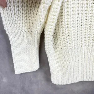 Cottagecore Handmade Womens Sweater L Retro Cable Knit Coastal Grandma Minimal‎ thumbnail 4