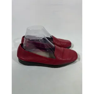 Aerosoles Fame Show Pebbled Leather Loafers Women 7.5 Red Slip On Flats Everyday thumbnail 3