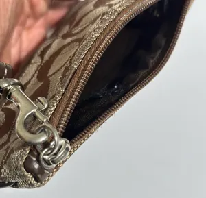 Coach Small Wristlet, Signature C Wristlet with Silver Metal thumbnail 3