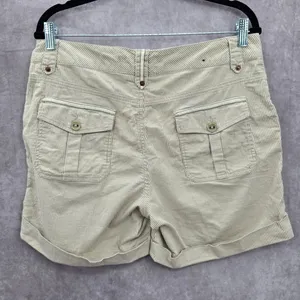 Bill Bass Jeans Bermuda Flat Front‎ Stripe Bottoms Pants Shorts Cotton 10 thumbnail 2