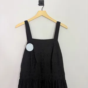 Black Eyelet Maxi Dress with Cross-Back Straps NWT thumbnail 4