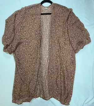aerie Brown Leopard Print Swim Coverup thumbnail 1