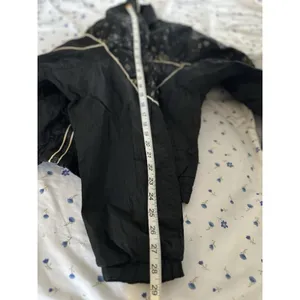 East West 80's Black & Gold Glitter Star Patterned Zip-Up Windbreaker Jacket thumbnail 5