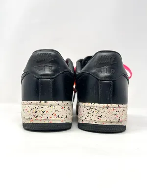 Nike Air Force 1 Supreme Low Black Laser Pink Speckled Sole Double Laced Size 9 thumbnail 7