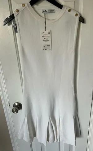 Zara white flared skirt size XS knitted thumbnail 1