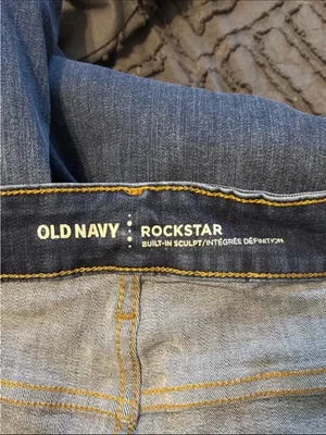 Old Navy rockstar built-in sculpt jeans size 14 regular raw edge hem thumbnail 3