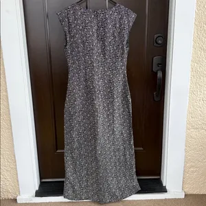 EUC Madewell Cap Sleeve V Neck Midi Dress Floral Cupro Blend Size 4 Retail $128 thumbnail 11