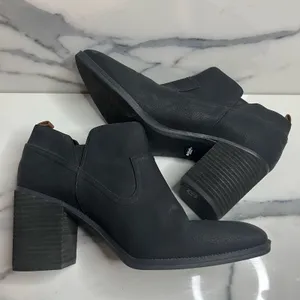 Dr Scholl's Women's Black Classic Chunky Heel Pull-On Comfort Lanie Boots Sz 9.5 thumbnail 5