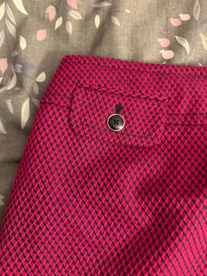 LOFT Raspberry Textured Mini Skirt with Flap Pockets thumbnail 3