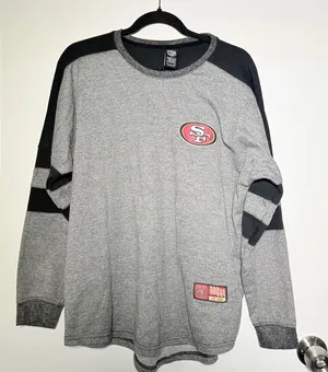 National Football League San Francisco 49ers Gray & Black Long Sleeve Crew-Women's Large thumbnail 1