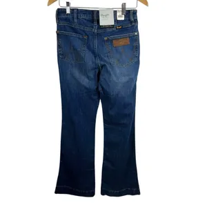 Wrangler Retro Jeans Womens 27x32‎ High Rise Trouser Flared Medium Wash Cowboy thumbnail 2