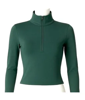 NWT ALO Yoga Softsculpt Precision 1/4 Zip Long Sleeve (Clover Green) Size XS thumbnail 1