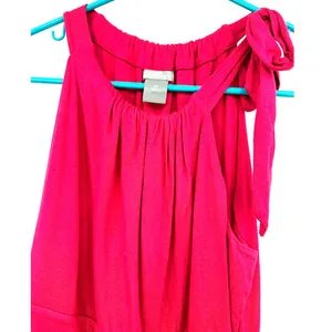 Ann Taylor size XS‎ deep pink sleeveless blouse tank top adjustable straps thumbnail 3