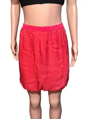 Amorethos pink mesh overlay elastic high waist mini pencil skirt 4/S thumbnail 2