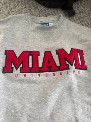 Miami University Gray Crewneck Sweatshirt thumbnail 2