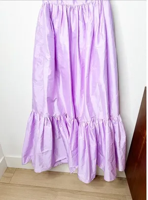 NWT Anthropologie Atsu Sally Bow One Shoulder Maxi Dress Lilac Purple XXS thumbnail 10