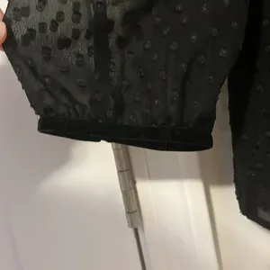 Ann Taylor black polka dot key hole blouse in size Medium thumbnail 2