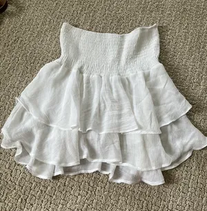 BOUTIQUE RUFFLE SKIRT S/M White thumbnail 1