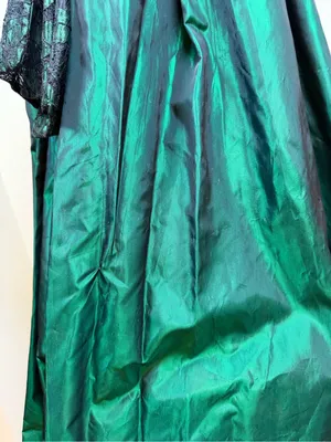 Lorelie Vintage Emerald Lace Tulle Bow Prom Dress Romantic Gothic Ethereal Sz 10 thumbnail 15