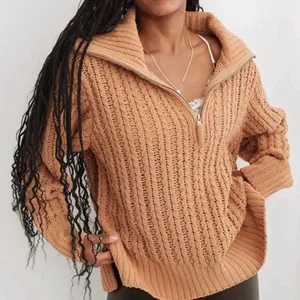 Aerie Cablecar Quarter Zip Sweater Large thumbnail 1