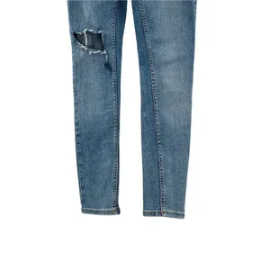 Free People Distressed Light Wash High Rise Stretch Skinny Jeans 26 S Short thumbnail 3