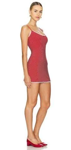 Revolve Bella Venice Bailey dress red polka dress with rose size small thumbnail 3