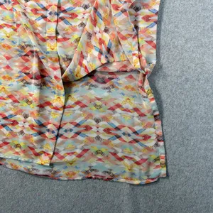 Cabi Women's Large Avery Aztec Geometric Sleeveless Blouse Top Sheer Button Up thumbnail 8