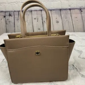 Steve Madden Small‎ Tan Leather Crossbody Top handle Bag gold hardware thumbnail 7