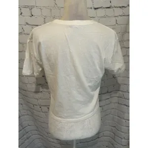 Garage White Cropped Short Sleeve Butterfly Tee Size XSmall XS thumbnail 3