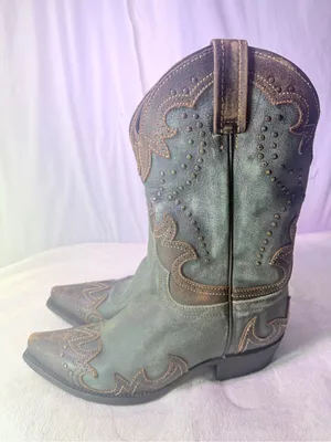 Teal Western Ankle Boots for Women thumbnail 7