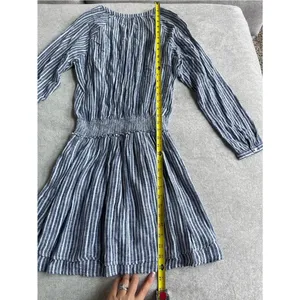 Rails Jasmine Linen Mini Dress in Tibet Stripe Blue thumbnail 9