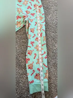 Disney Mickey Bars Mouse Holiday Gingerbread Hooded Romper Pajamas Adult Large thumbnail 2