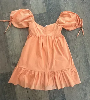 &merci Orange Babydoll Dress thumbnail 1