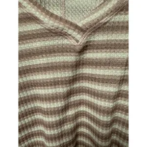 Peach Love California Women's Drop Shoulder Waffle Knit Oversized V‎ Neck Size M thumbnail 6