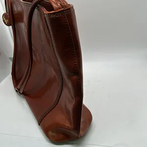 Monsac Original Rich Brown Leather Tote Bag Purse 🌺🌺 thumbnail 6