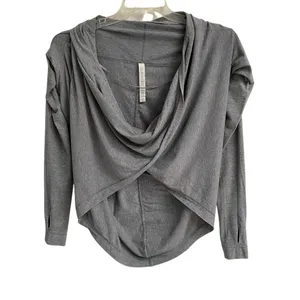 Lululemon Iconic Wrap Womens 6 Yoga heathered gray loose‎ fit workout dance thumbnail 5