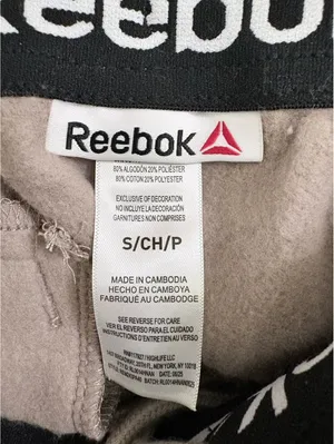 Reebok Men’s S Gray Fleece Jogger Sweatpants Elastic Waist Tapered Leg NWT thumbnail 4