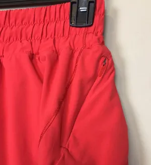 Lululemon Women’s Track That Mid Rise Coral Red Lined Athletic Workout Shorts thumbnail 5