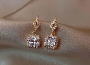 Elegant Luxury CZ Cubic Zirconia Dangle Drop Earrings for Women thumbnail 2